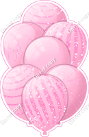 Mini - All Baby Pink w/ Baby Pink Sparkle Accent Balloon Bundle w/ Variants
