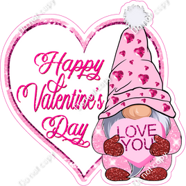 Mini - Happy Valentines Day Gnome statement w/ Variant