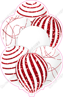 Mini - White Balloon w/ Red Sparkle Accent w/ Variants