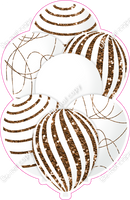 Mini - White Balloon w/ Chocolate Sparkle Accent w/ Variants