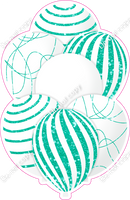 Mini - White Balloon w/ Mint Sparkle Accent w/ Variant