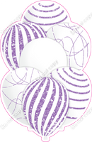 Mini - White Balloon w/ Lavender Sparkle Accent w/ Variant