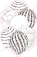 Mini - White Balloon w/ White Leopard Accent w/ Variant