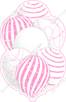 Mini - White Balloon w/ Baby Pink Sparkle Accent w/ Variant