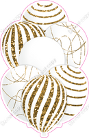 Mini - White Balloon w/ Gold Sparkle Accent w/ Variant