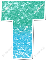 LG 12" Individuals - Mint / Baby Blue Ombre Sparkle