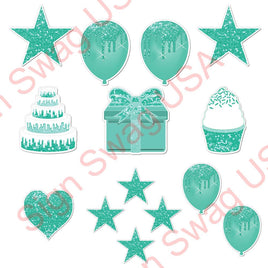 14 pc - Flair Set - Mint Sparkle