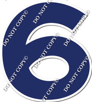 30" - XL KG Individual Flat Navy Blue Numbers