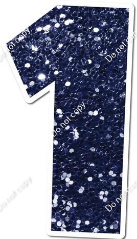 30" Individuals - Navy Blue Sparkle