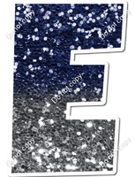 LG 12" Individuals - Navy Blue / Silver Ombre Sparkle