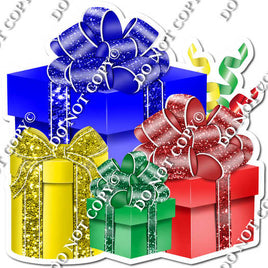 Blue, Red, Yellow, Green Present Bundle