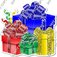 Blue, Red, Yellow, Green Present Bundle