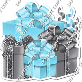 Silver & Baby Blue Present Bundle