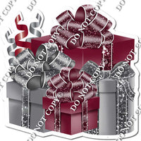 Silver & Burgundy Present Bundle