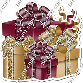 Gold & Burgundy Present Bundle