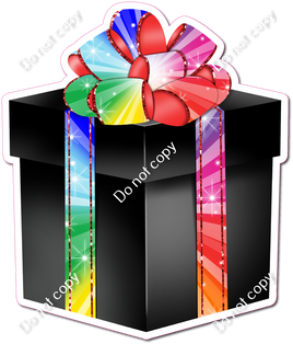 Rainbow Burst & Black Present - Style 4