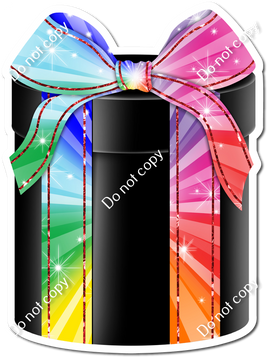 Rainbow Burst & Black Present - Style 3