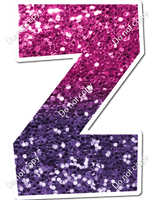 LG 23.5" Individuals - Hot Pink / Purple Ombre Sparkle