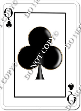 Queen of Clubs Playing Card