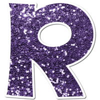 23.5" KG Individual Purple Sparkle - Alphabet Pieces