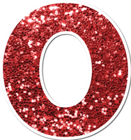 18" KG Individual Red Sparkle - Alphabet Pieces