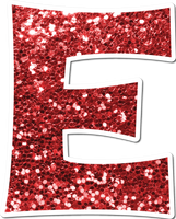 18" KG Individual Red Sparkle - Alphabet Pieces