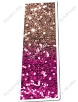 LG 23.5" Individuals - Rose Gold / Hot Pink Ombre Sparkle