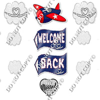 Multiple Colors - 10 pc Air Mail - Welcome Back