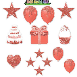 14 pc - Flair Set - Coral Sparkle