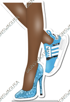 Caribbean - Dark Skin Tone Women's Legs with High Heel & Tennis Shoe w/ Variants