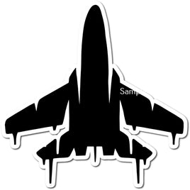 Flat Black Sparkle - Military Jet Silhouette w/ Variants