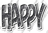 Split - Silver Sparkle Happy Birth Day Statements w/ Variant