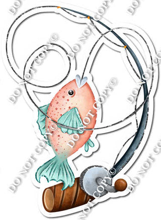 coral fishing pole Caught Coral & Teal Fish on Fishing Pole