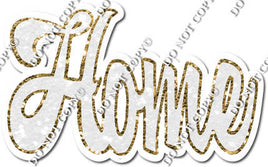 White & Gold Home Statement w/ Variant