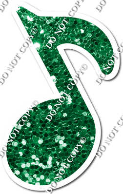 Green Sparkle Eighth Music Note w/ Variants