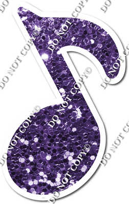 Purple Sparkle Eighth Music Note w/ Variants