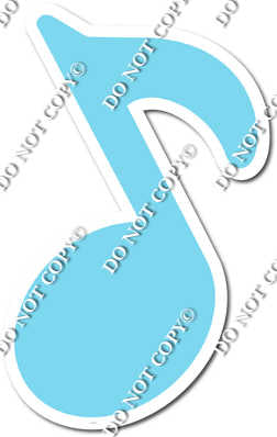 Flat Baby Blue Eighth Music Note| Sign Swag USA