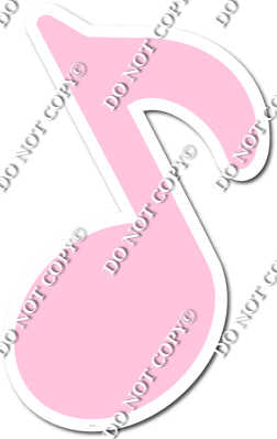 Flat Baby Pink Eighth Music Note w/ Variants