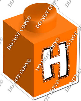 Orange - H Letter Block