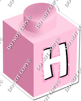 Baby Pink - H Letter Block