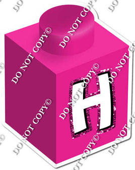 Hot Pink - H Letter Block