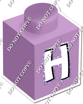 Lavender - H Letter Block