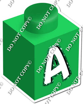 Green - A Letter Block