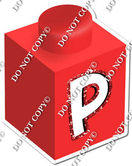 Red - P Letter Block