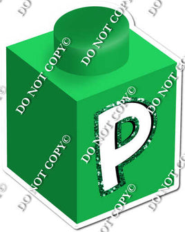 Green - P Letter Block