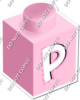 Baby Pink - P Letter Block w/ Variants