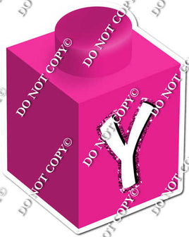 Hot Pink - Y Letter Block
