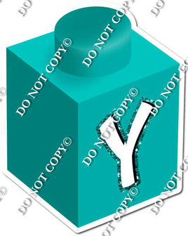Teal - Y Letter Block