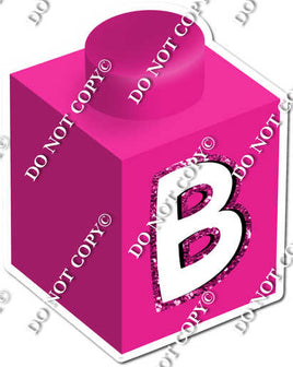 Hot Pink - B Letter Block