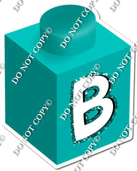 Teal - B Letter Block